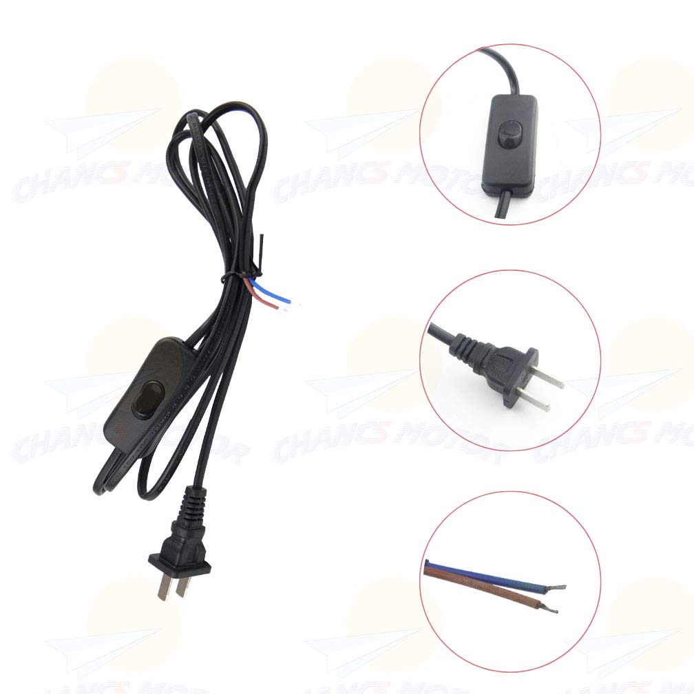 CHANCS Motor de engranaje síncrono de imán permanente 60KTYZ 110V 15/18r/min CW/CCW con freno y extensión de enchufe de interruptor