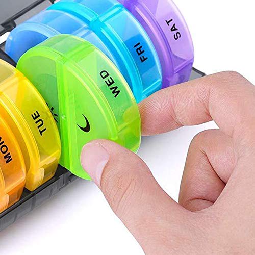 kowaku Organizador semanal de comprimidos duas vezes por dia, 7 dias 2 vezes por dia para