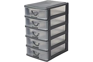 5-Tier Drawer Organizer Tower for Space Optimization and Ease of Access