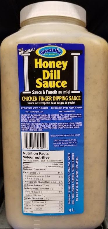 Salsa Honey Dill para pollo 4 L miniatura 1