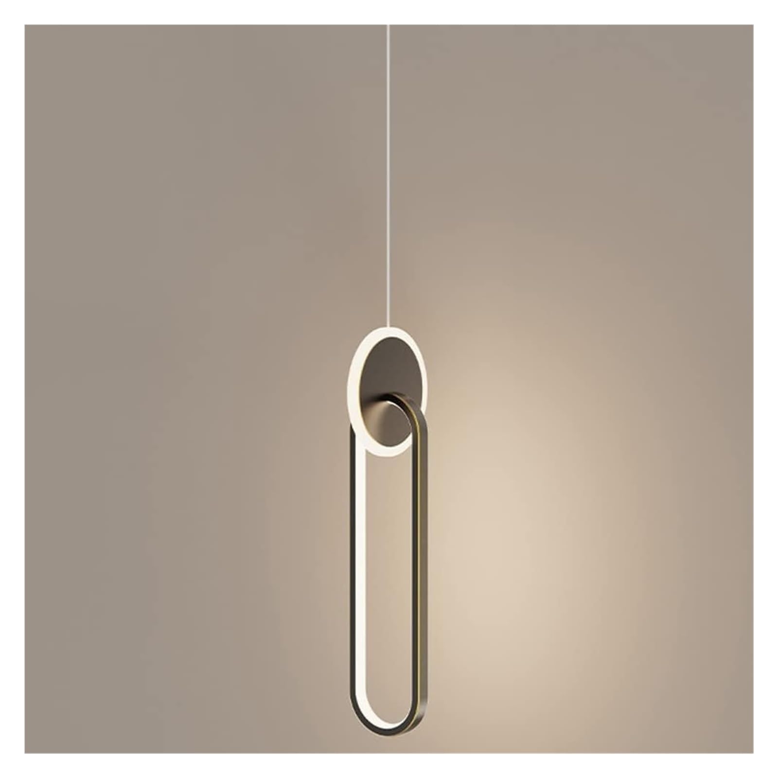 ASerZenith Retro Led Chandelier Acrylic Shade Brass Pendant Light Dimmable Copper Study Room Ceiling Light,Chandeliers,Black-Ellipse
