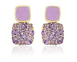 Purple Drop Earrings for Women Teen Girls Gold Earring Pierced Post Stud Earrings Jewelry Gifts