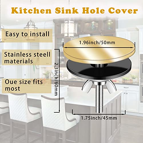 Stainless Steel Kitchen Sink Hole Cover, 2 Inch Faucet Hole Cover Stainless Steel Kitchen Sink ...