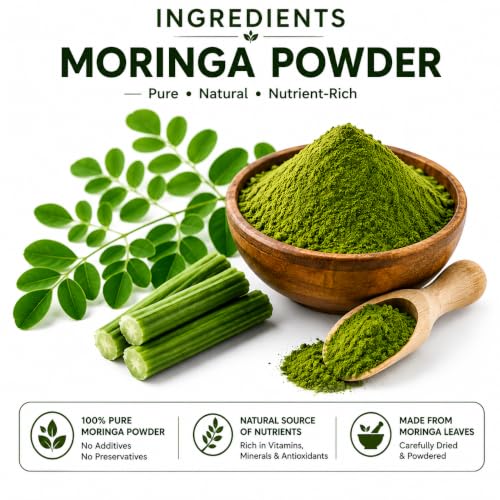 Image of Himalayan Moringa Capsules | Helps Naturally Boost Energy Level, Improves Stamina, Rich In Vitamins & Minerals | 60 Veg Capsules | GMP Certified Organic
