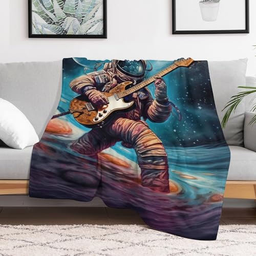 Manta de franela suave de astronauta para sofá térmica y multiestacional 3