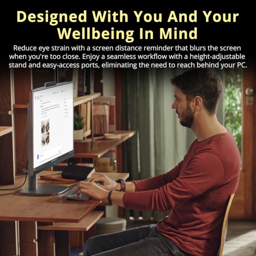 Image of HP OmniStudio X 27 inch 4K UHD All-in-One Desktop, Intel Ultra 7 256V, 16GB RAM, 3TB Storage(2TB SSD+1TB Docking Station), Intel Arc Graphics, Keyboard & Mouse, Adjustable Height, Win 11 Pro, Silver