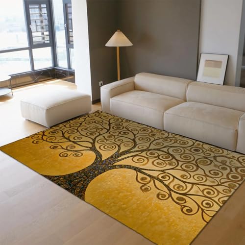 Tapis antidérapant et lavable à motif en spirale abstrait - 3