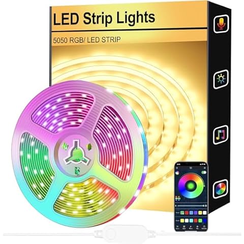 FUPT 5M RGB LED Strip Light with Music Sync Cover