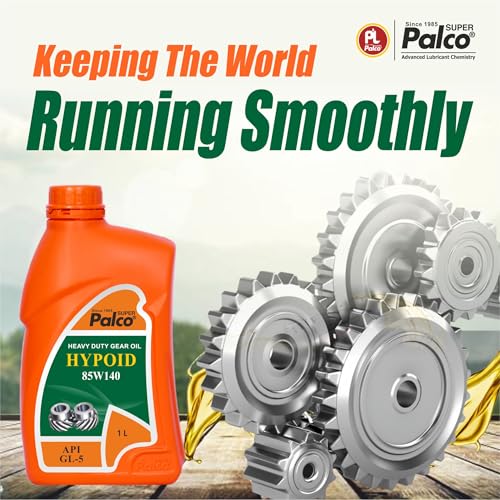 Image of PALCO Hypoid 85W140 Heavy Duty Gear Oil 1 Litre (Pack of 1), API GL-5 Gear Oil for Car and Commercial Vehicles, Manual Gearbox & Axles, High Load Protection & Smooth Shifting