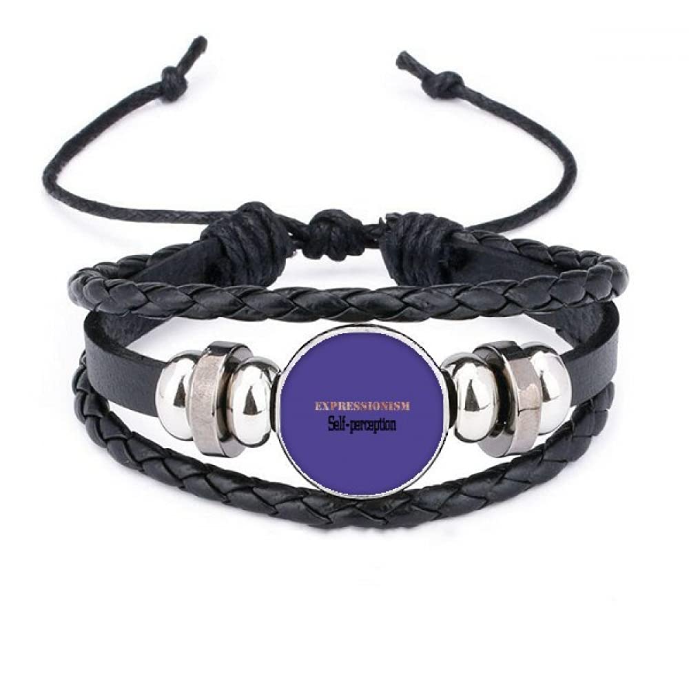 Expressionism Innovation Art Bracelet Braided Leather Woven Rope Wristband