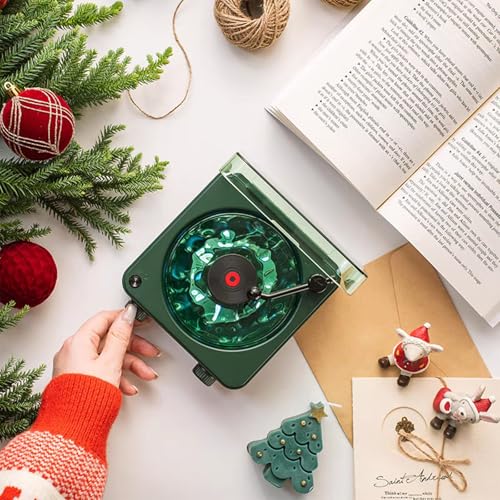 Tourne-disque vinyle avec lampe à vagues – Vert foncé – Lecteur vinyle vagues – Tourne-disque Bluetooth – Portable – Sans fil – Rétro – Pour chambre à coucher, bureau, fête - Les Beatles, Paul McCartney, John Lennon, RIngo Starr, George Harrison Tourne-disque vinyle avec lampe à vagues - Vert foncé - Lecteur vinyle vagues - Tourne-disque Bluetooth - Portable - Sans fil - Rétro - Pour chambre à coucher, bureau, fête – Image 7