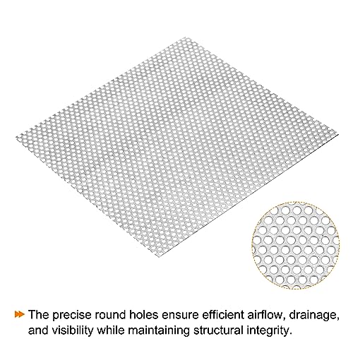 PATIKIL 11.8" x 11.8" 304 Stainless Steel Perforated Sheet - Image 3