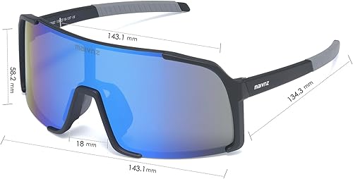 Miniatura 6 de maivnz Gafas de sol de béisbol para hombres y mujeres, protección UV400, gafas deportivas al aire libre para ciclismo, correr, golf, softbol