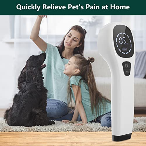 iKeener Pet/Vet Therapy Device,Cold Laser Therapy Relieve Animal's Muscle Joint Pain,Portable Handheld Red Light Therapy Device,for Dogs,Cats,Horses and Others (White - Image 4