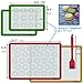 [5 Pack]Silicone Baking Mats Set, Non-Stick Food-Grade Safe Baking Supplies for Macarons/Cookies: 2 Half-Sheet Size+2 Quarter Size+1 Oil Brush[Extra Thick]