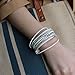 HAHAHE® Women's Boho Leather Wrap Bracelets Trendy Layered Bracelets with Magnetic Clasp Strackable Bohemian Jewelry Fashion Gifts (Simple-White)