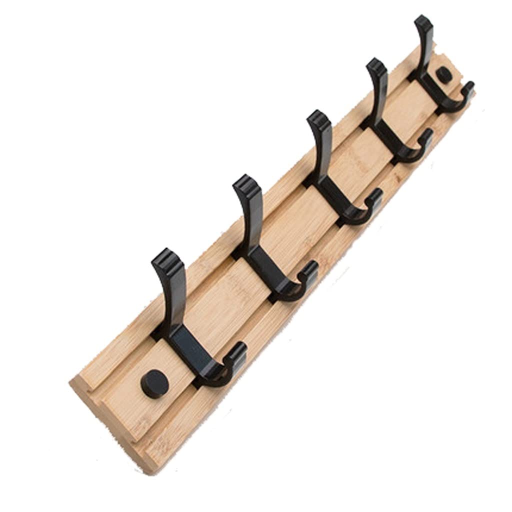 MRKU Coat Rack with Hooks Wall Mounted Slide Clothes