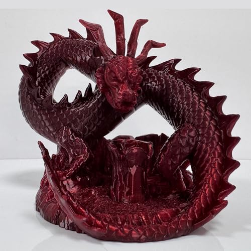 Image of PETG Filament 1.75mm, Dragon Blood Red, Co-Extruded Core-Shell 3D Printer Filament, PETG Core with PLA Coating, Glossy Dark Red Black Filament for FDM 3D Printing, 1kg Spool
