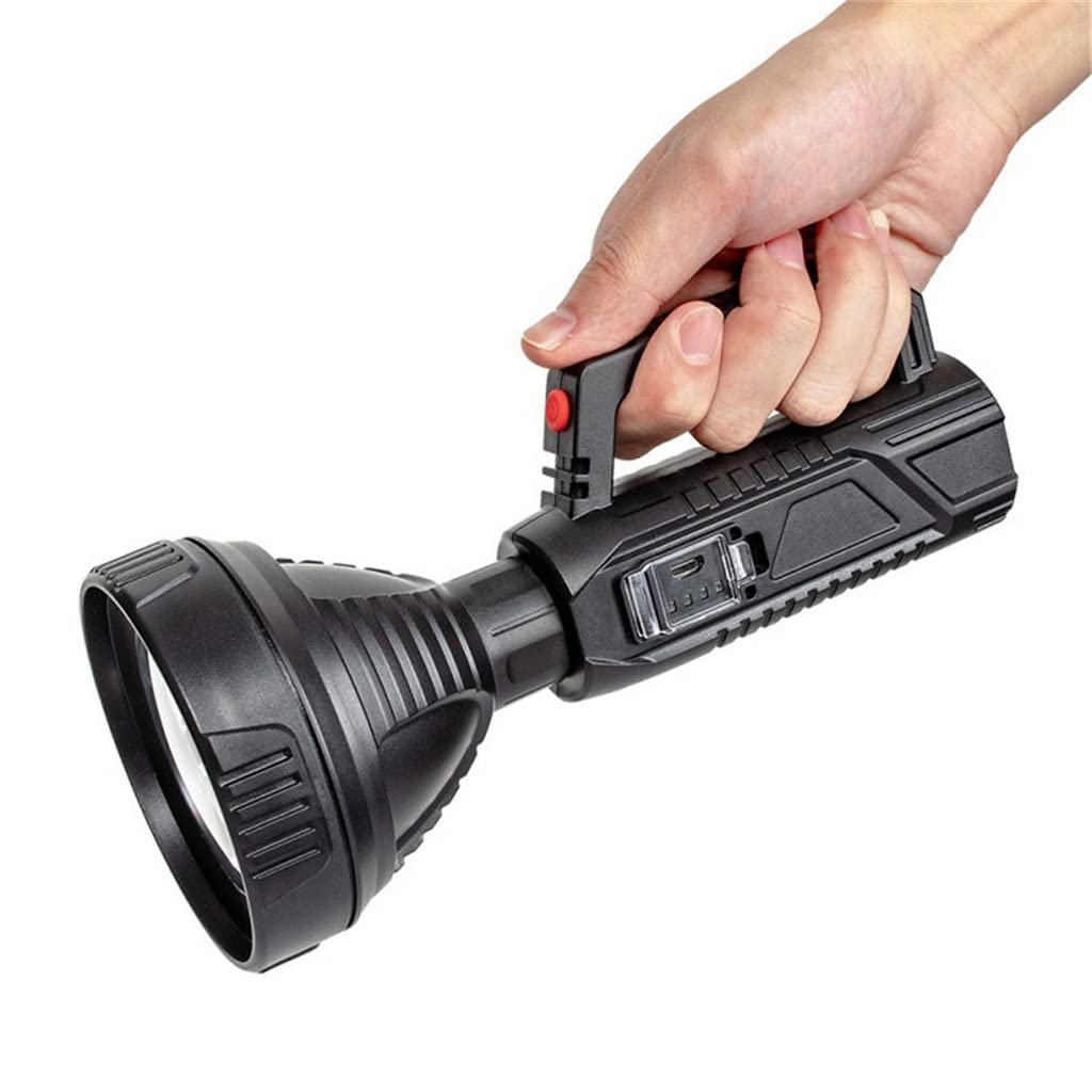 Lámpara portátil, Faro Recargable por USB, Reflector de Largo Alcance de Alta Potencia, Linterna Deslumbrante, lámpara portátil para Exteriores (A 19,5 * 8,5 cm)