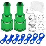 2PCS Heater Hose Connectors, 3/4inch to 5/8inch Aluminum Coolant Hose Connector, 3/4“ Heater Hose Fitting, Metal Heater Core Hose Fitting for Replacement 15032062 15151875 1583477 15145587