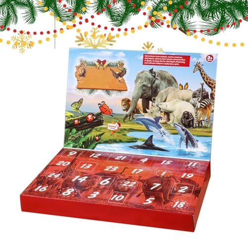 Calendrier de l'Avent d'animaux figurine fille et collectionneur 3D