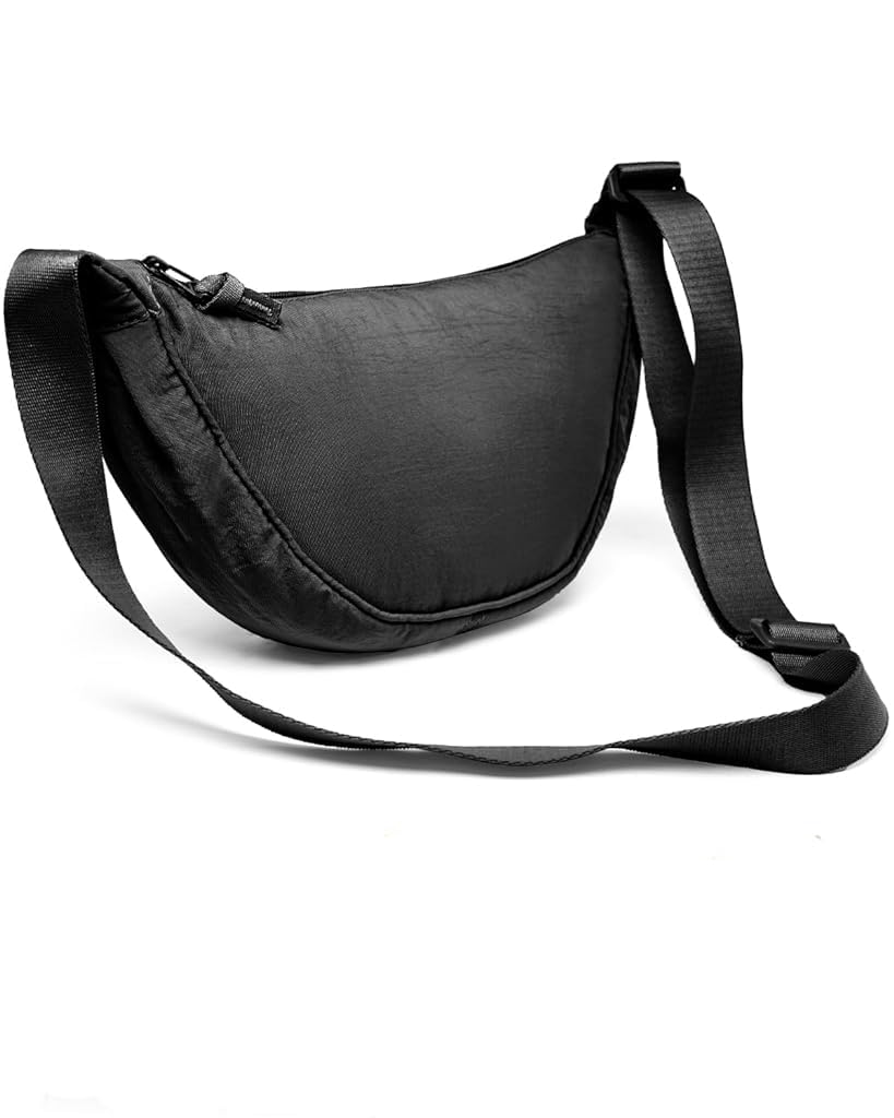 PALAY Unisex-Adult Nylon Crescent Hobos & Shoulder Crossbody Bag - Compact, Adjustable & Waterproof Casual Style Dumpling Bag, Color Small Chest Bag For Woman, Black (B0D1GJVHT3) Amazon Price History, Amazon Price Tracker