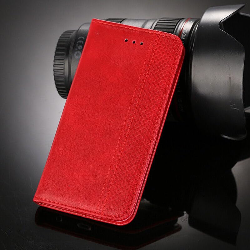 Étui iPhone 16E rouge抗震防摔 etui portefeuille pour ecran protege