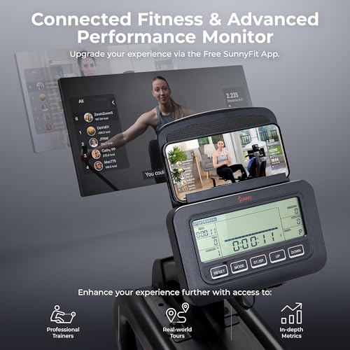 Sunny Health & Fitness SF-RW5910SMART Phantom Hydro Smart Water Rowing Machine thumb #2