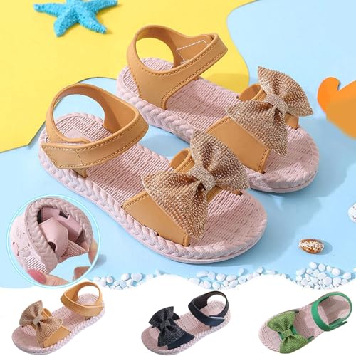Toddler Girl Sandals Kids Cute Bowknot Open Toe Ankle Strap Summer Casual Beach Flat Sandal Vacation Walking Shoes4
