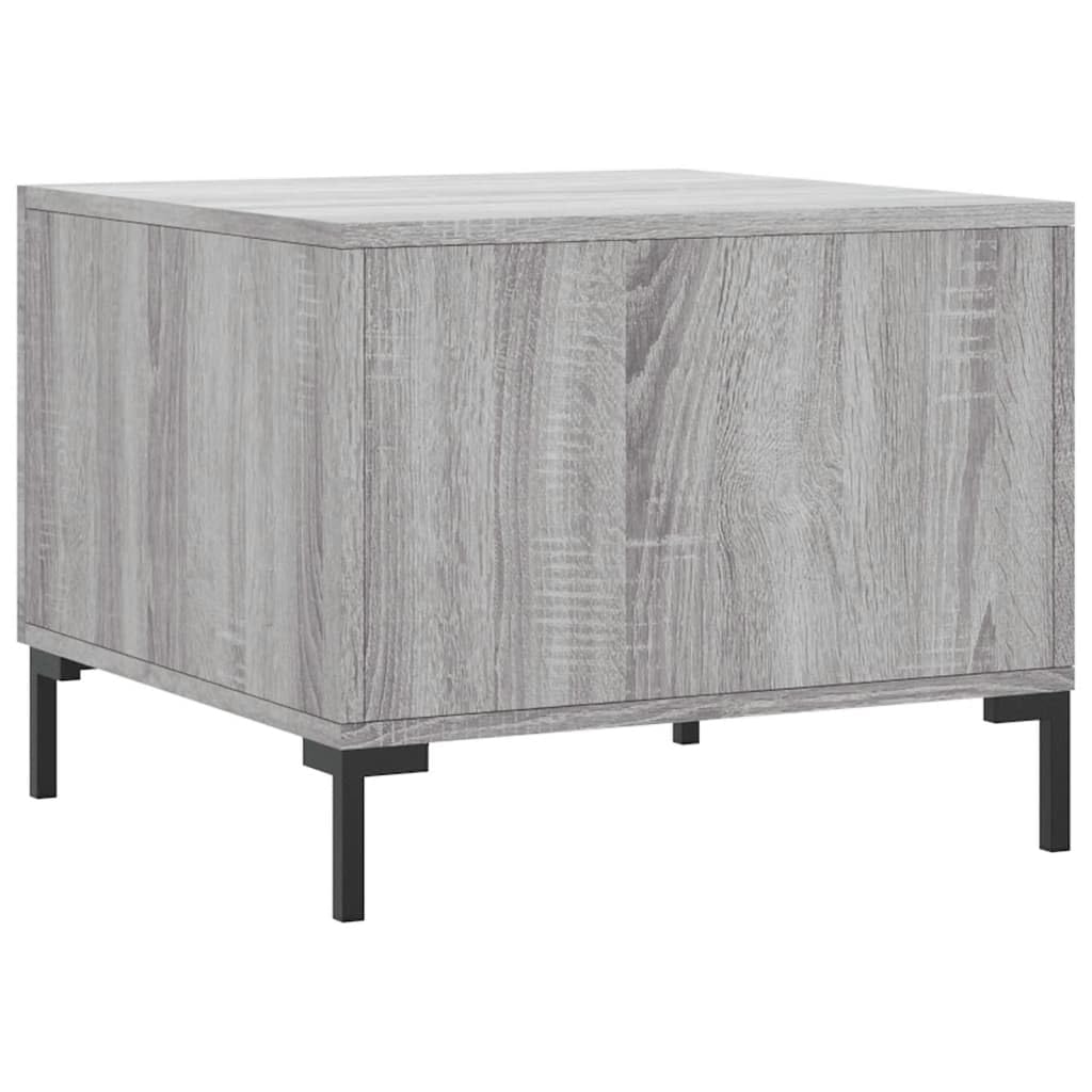 Homgoday Tavolino da caffè Sonoma grigio 50 x 50 x 40 cm, in legno ingegnerizzato, tavolino da tè per soggiorno, sala ricevimenti degli ospiti, camera da letto e ufficio, tipo 7