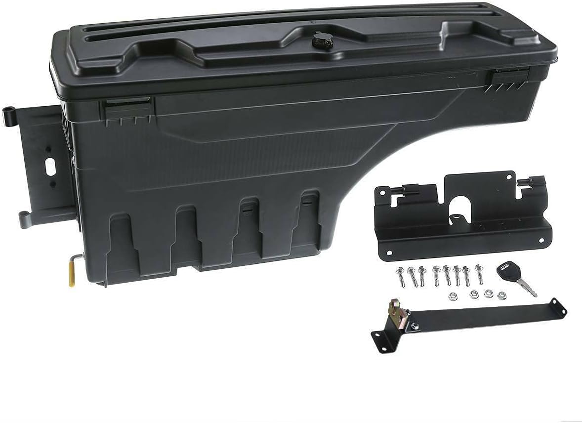 2pcs Rear Left & Right Sides Truck Bed Storage Box Toolbox For:Sierra Silverado Pickup