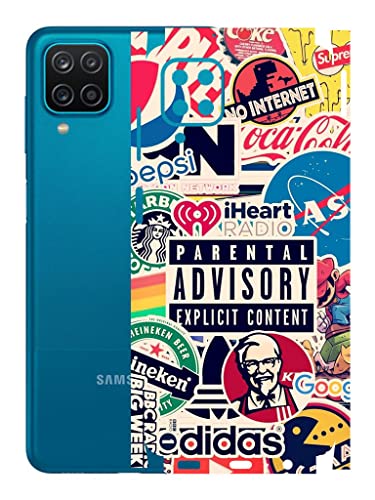 Image of AtOdds - Samsung Galaxy A12 Mobile Back Skin Rear Screen Guard Protector Film Wrap (Coverage - Back+Camera+Sides) (Explicit Graffiti)