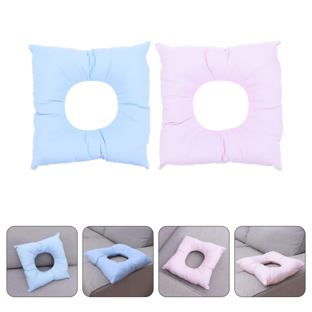 Hohopeti 2pezzi Cuscino per Massaggio in Cotone da Cuscino Faccia in Giù per Viso e Corpo per Spa Salone di Bellezza e Viaggio