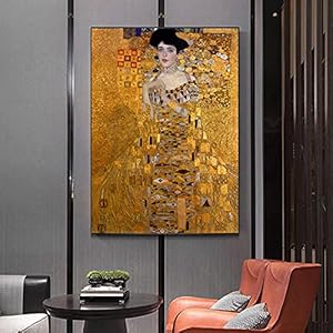 Portret Van Adele Bloch-Bauer Door Gustav Klimt Art Doek Schilderij Beroemde Muur Foto Woonkamer Home Decor Poster…