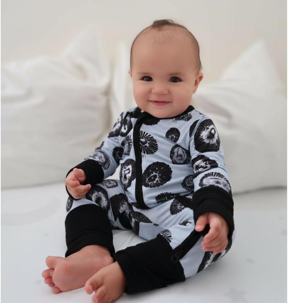 Soft Premium Bamboo Viscose Baby Pajama Romper, Uni-sex, Newborn to Toddler