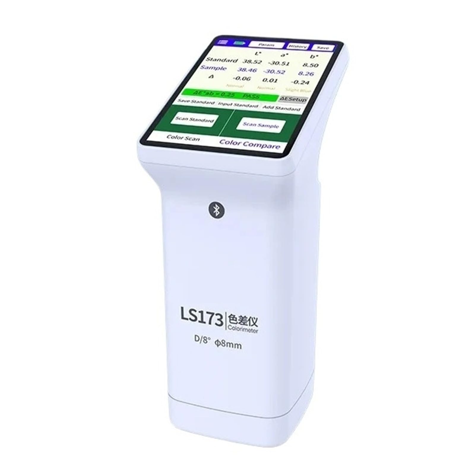 Colorimetro Portatile LS173 Con Tester For Analisi Del Colore Con Display Digitale LCD D/8 For Vernice, Plastica, Tessuto Valori istantanei