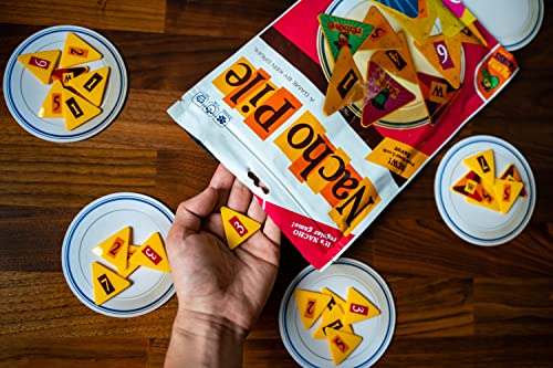 Nacho Pile Party Game - Fast-Paced Game of Chip-Stacking Fun! Push-Your-Luck Strategy Game, Fun Family Game for Kids and Adults, Ages 7+, 2-4 Players, 20 Minute Playtime, Made by Pandasaurus Games