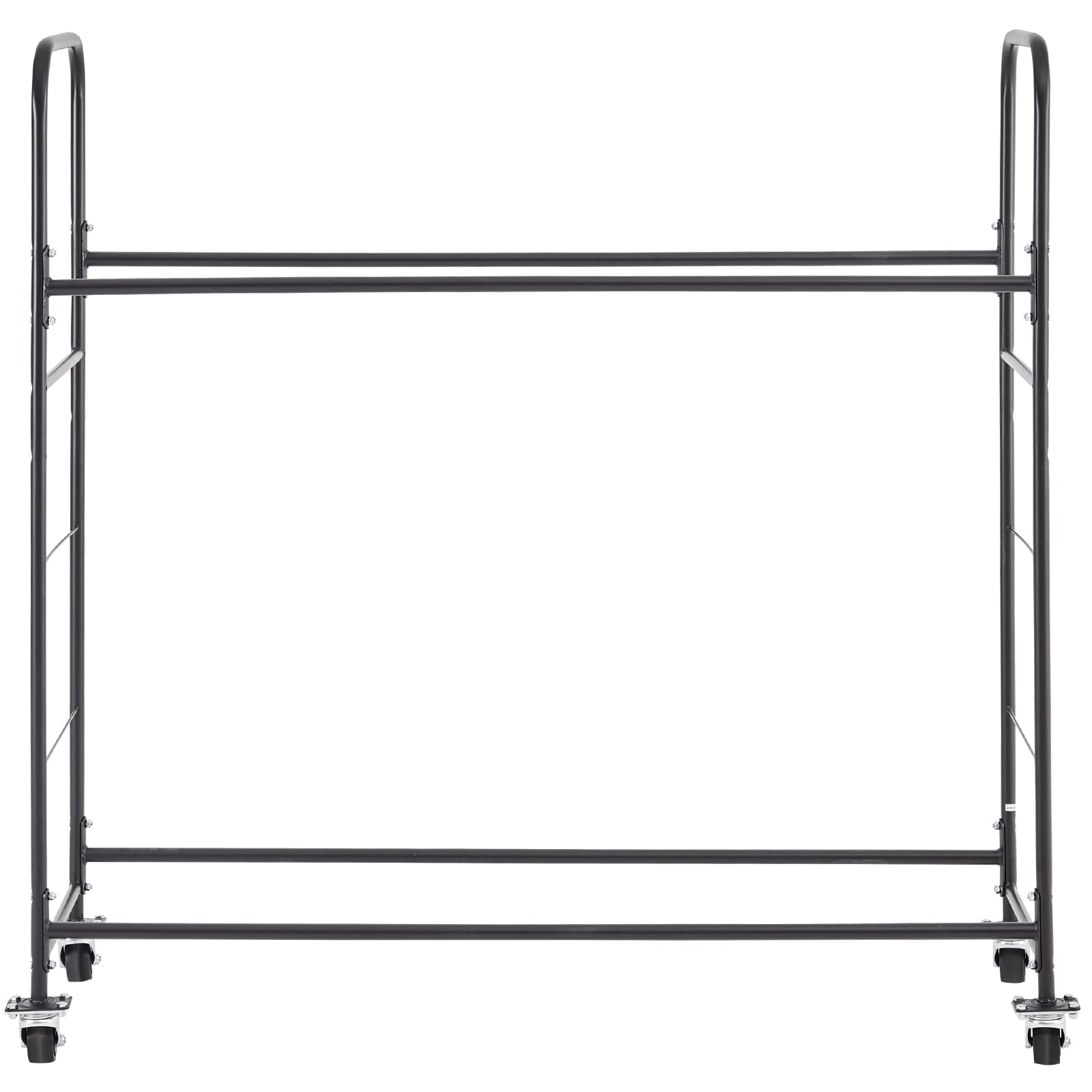 VEVOR Carrello Porta-Pneumatici con Ruote a 2 Ripiani, Rimorchio per Garage, Carrello Porta-Pneumatici in Acciaio con Copertura Protettiva Altezza Regolabile Contiene Fino a 12 Pneumatici Standard
