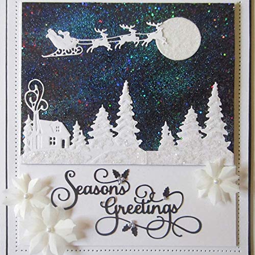 Matrice de découpe en métal en forme de traîneau de Noël U-horizon pour scrapbooking, gaufrage, pochoir pour album, carte en papier, artisanat Cover