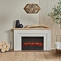 Real Flame Malie 68" Landscape Electric Fireplace TV Stand in Venetian Gray