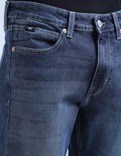 Image of Flying Machine Men's Relaxed Tapered Fit Jeans| Solid | Mid Rise | Stretchable | Jeans for Man