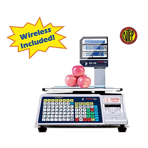 Visiontechshop Dlp-300 Label Printing Scale Pole Display, 30/60Lbs Capacity, 0.01/0.02Lbs, Ntep Legal For Trade #TOP1