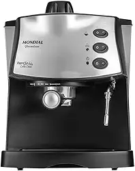MONDIAL Máquina de Café Espresso Coffee Cream, Preto/Inox, 800W, 110V - C-08