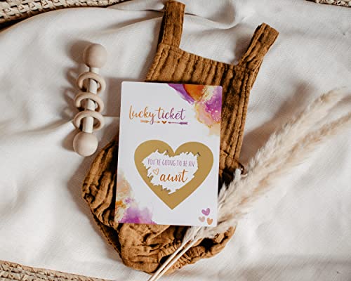 Image of Joli Coon Pregnancy announcement scratch card - You are going to be an aunt - Baby announcement with envelope - Dream