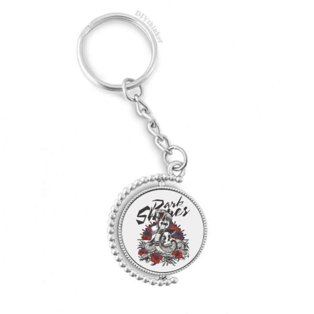 Porte-clés rotatif cobras DIYthinker 3x9cm en métal multicolore