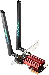 Placa de Rede Wifi, Wireless WiFi 6E, Wi-Fi 6 Bluetooth 5.3, Placa Wifi 5374Mbps Bluetooth 5.3 Win10