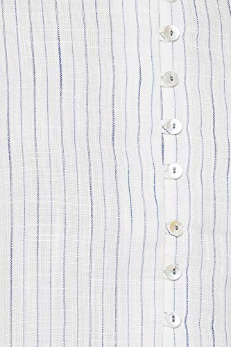 Image of BIBA Womens Mandarin Collar Striped Kurta