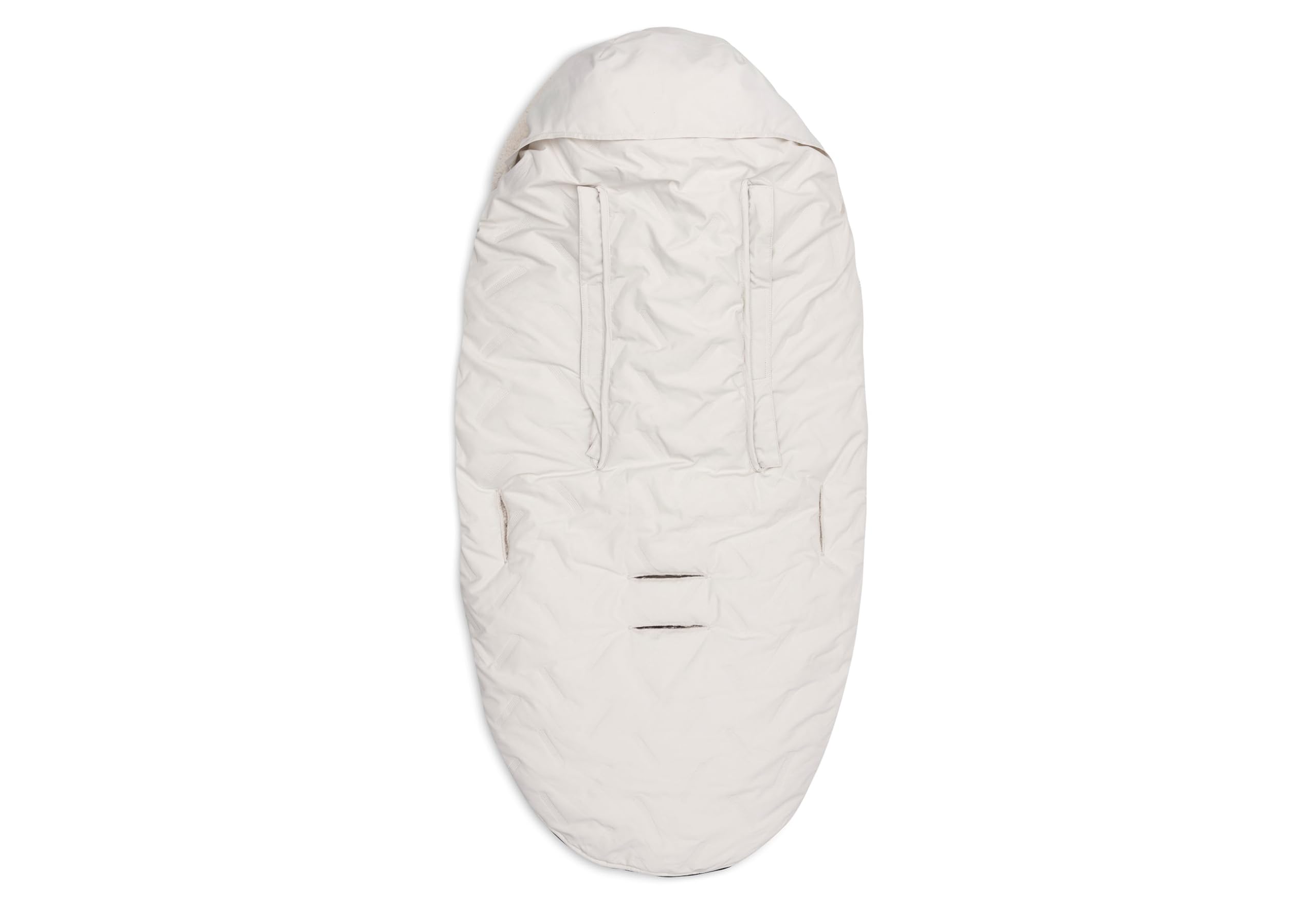Jollein Nid d’Ange - Embossed - Sand - Pour Poussette ou Landau - Doublure Polaire Douce - Ouverture Complète - Lavable à 30 °C