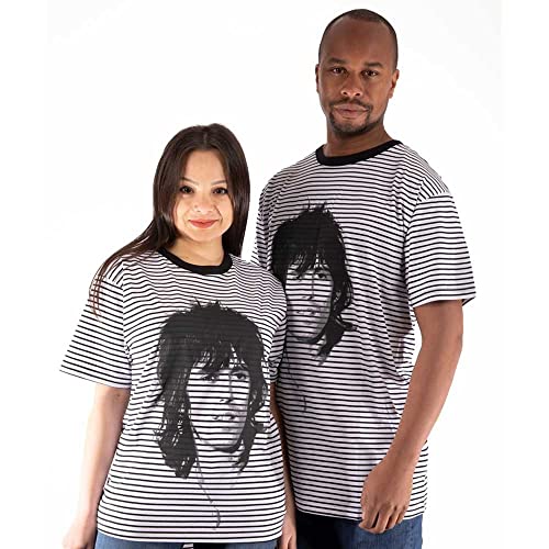 The Rolling Stones T Shirt Keith Striped Nouveau Officiel Unisex Noir & Blanc - Les Beatles, Paul McCartney, John Lennon, RIngo Starr, George Harrison The Rolling Stones T Shirt Keith Striped Nouveau Officiel Unisex Noir & Blanc – Image 4
