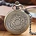 Tiong Bronze Engraved Pocket Watches to My Son I Love You Forever Quartz Watch Fob Clip Chains-Bronze